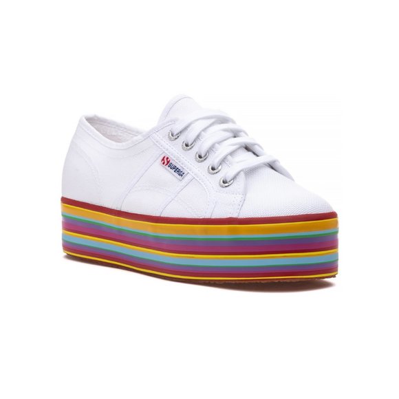 NWT Superga 2790 Platform Sneakers Rainbow Sole Sz 10 - Picture 4 of 10